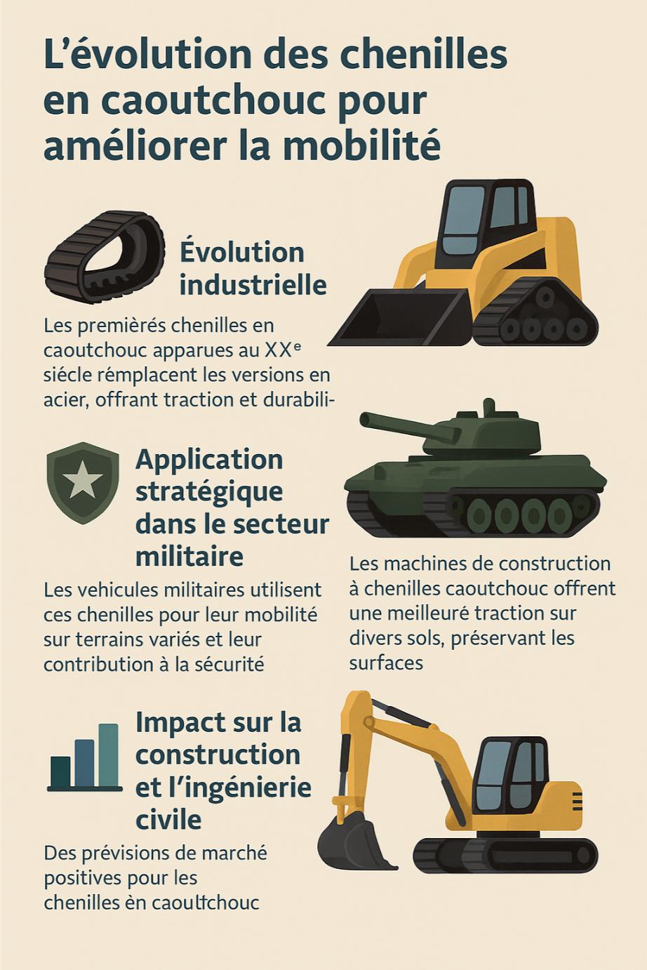 evolution chenille caoutchouc