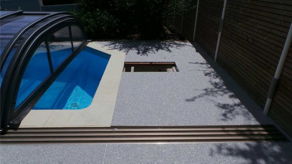 pose tapis granulat marbre